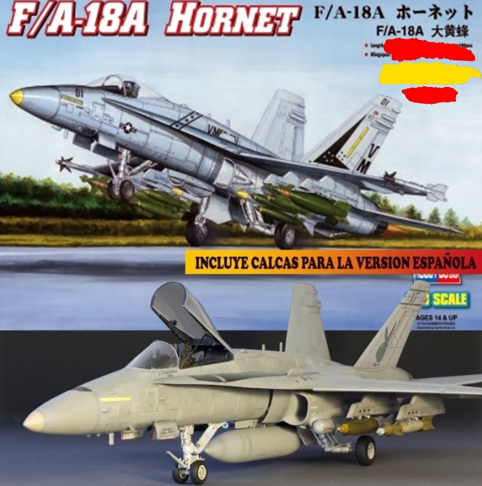 F/A-18A "HORNET" C/ CALCAS ESPAOLAS, 1/48
