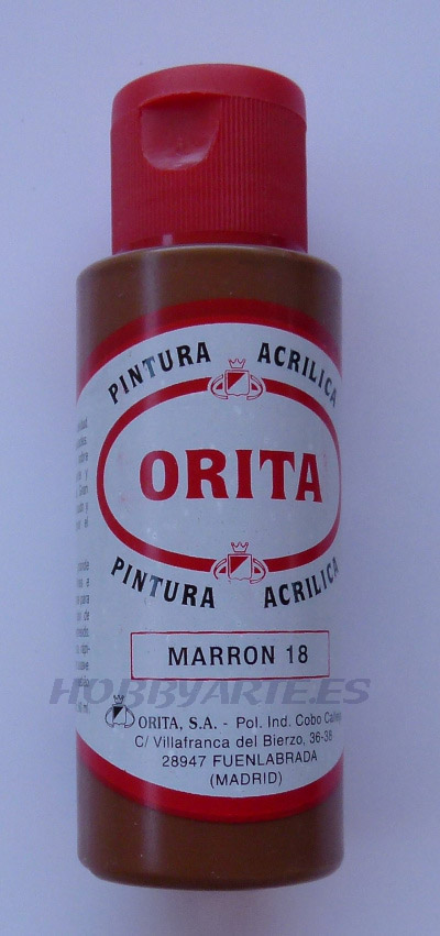 MARRON 18, PINTURA ACRILICA ORITA 60 ML