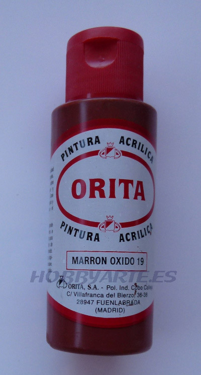 MARRON OXIDO 19, PINTURA ACRILICA ORITA 60 ML