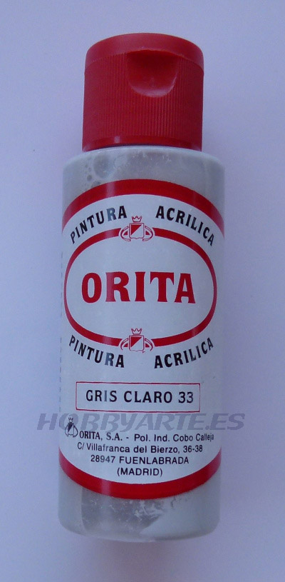 GRIS CLARO 33, PINTURA ACRILICA ORITA 60 ML